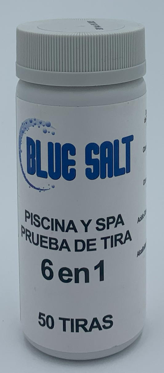 Tiras de Comprobador - Piscinas y Spas - 6 en 1 - Blue Salt